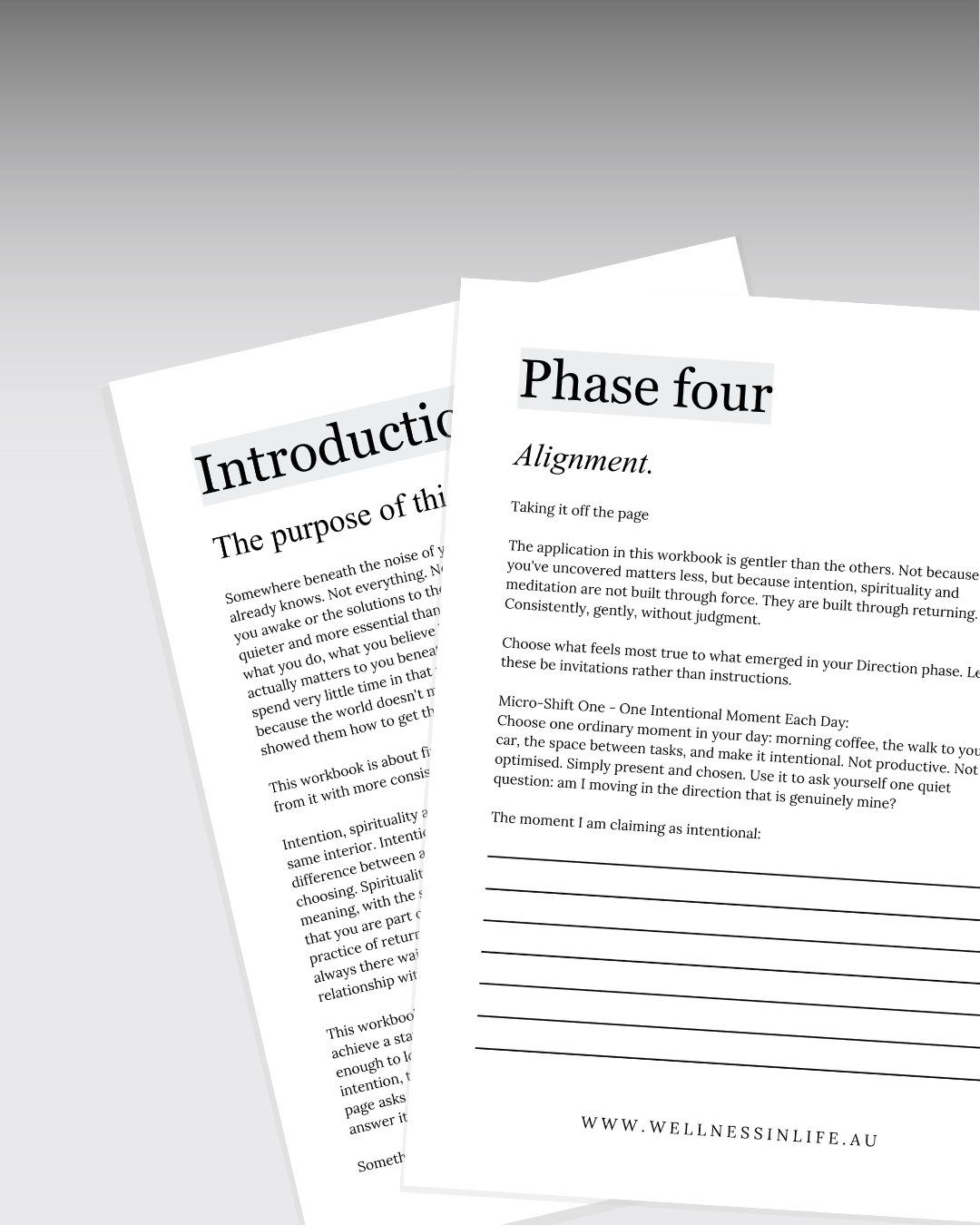 Intention Spirit & Meditation Workbook